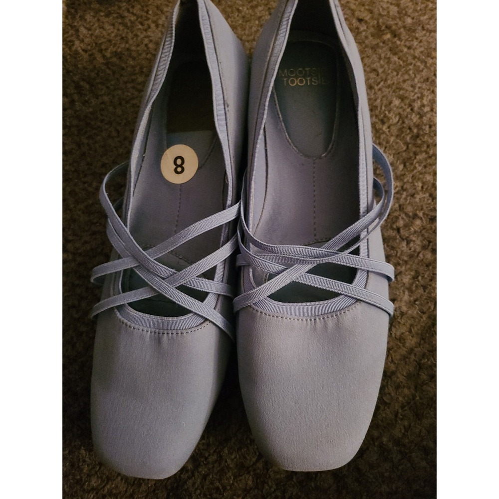 Good Used Condition Womans Mootsies Tootsies Blue Slip- On Shoes Size 8